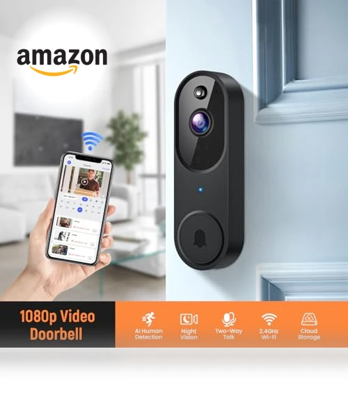 Wireless Smart Video Doorbell Camera with AI Human Detection — Kits, Shenzhen Puge Electronics Co., Ltd.