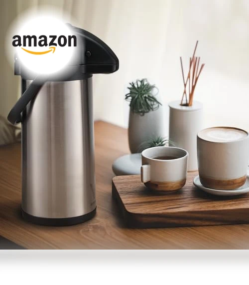 102oz Stainless Steel Airpot Coffee Dispenser with Pump — Travel Drinkware, Vondior