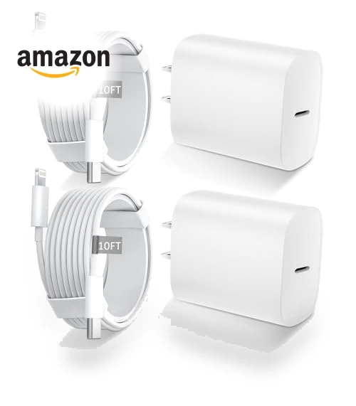10FT Long Fast Charging Lightning Cable with 20W USB C Charger Block — Lightning, SHENZHEN XUAN YANG TECHNOLOGY CO LTD