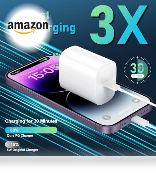 10FT Long Fast Charging Lightning Cable with 20W USB C Charger Block — Lightning, SHENZHEN XUAN YANG TECHNOLOGY CO LTD