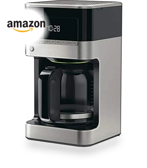 12 Cup Drip Coffee Maker with Pure Flavor System — Electric Blade Coffee Grinders, Braun