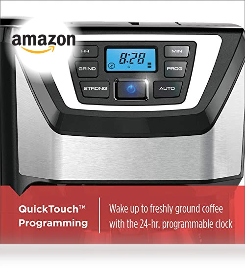 12-Cup Mill and Brew Coffee Maker with Automatic Grind, Programmable Drip Coffee Machine — Electric Blade Coffee Grinders, BLACK+DECKER