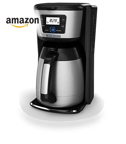 12-Cup Thermal Coffee Maker with Stainless Steel Carafe — Beverage Warmers, BLACK+DECKER