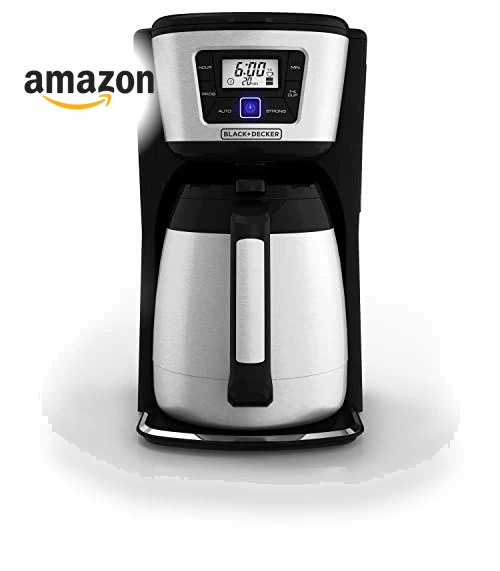 12-Cup Thermal Coffee Maker with Stainless Steel Carafe — Beverage Warmers, BLACK+DECKER