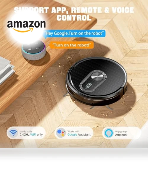 2 in 1 Robot Vacuum and Mop Combo with App Control, 3200Pa Suction, Self-Charging — Smart Cleaning Robots, XIEBro