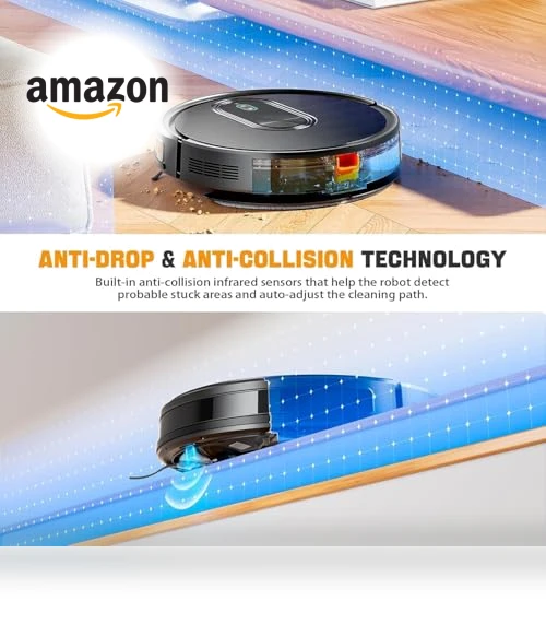 2 in 1 Robot Vacuum and Mop Combo with App Control, 3200Pa Suction, Self-Charging — Smart Cleaning Robots, XIEBro