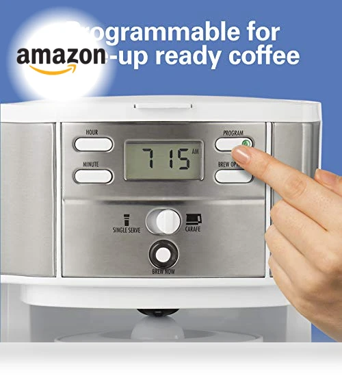 2-Way 12 Cup Programmable Drip Coffee Maker & Single Serve Machine — Single-Cup Coffee Makers, Hamilton Beach