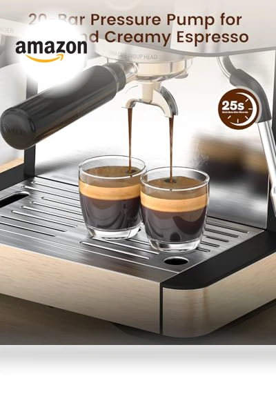 20 Bar Espresso Machine with Built-in Grinder and Milk Frother — Coffee & Espresso Combos, Electactic