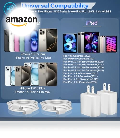 20W Fast USB C Charger Block with 6FT Cable for iPhone 16 Pro — Charging Solutions, Shenzhen Liuri Technology Co.,Ltd.