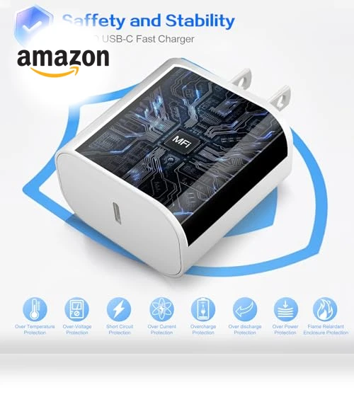 20W Fast USB C Charger Block with 6FT Cable for iPhone 16 Pro — Charging Solutions, Shenzhen Liuri Technology Co.,Ltd.