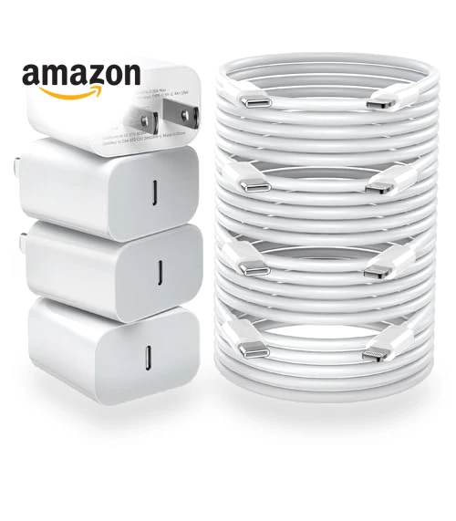 20W PD USB C Fast Charger with 6FT Cable 4 Pack — Charging Solutions, GREPHONE