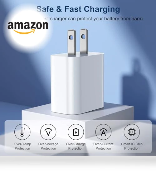 20W PD USB C Fast Charger with 6FT Cable 4 Pack — Charging Solutions, GREPHONE