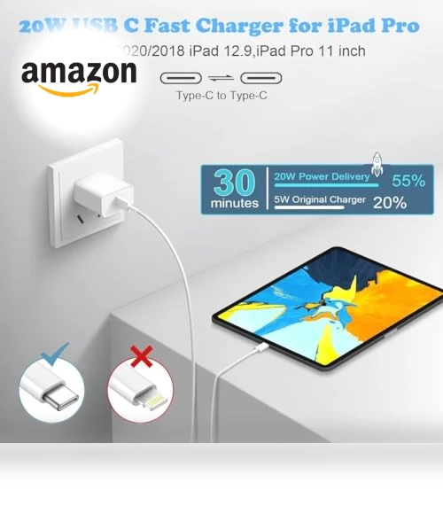 20W USB C Fast Charger with 6FT Cable for iPhone 16/15, iPad Pro, Samsung Galaxy — Charging Solutions, shenzhen hongmingou technology co., ltd