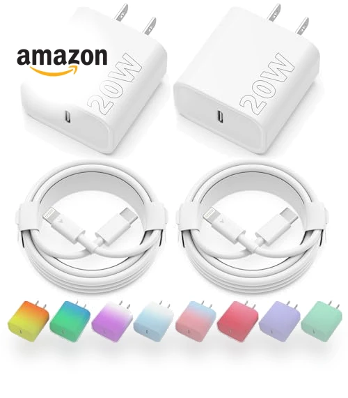 20W USB C Fast Charger with MFi Certified Lightning Cables — Lightning, QUZUDN