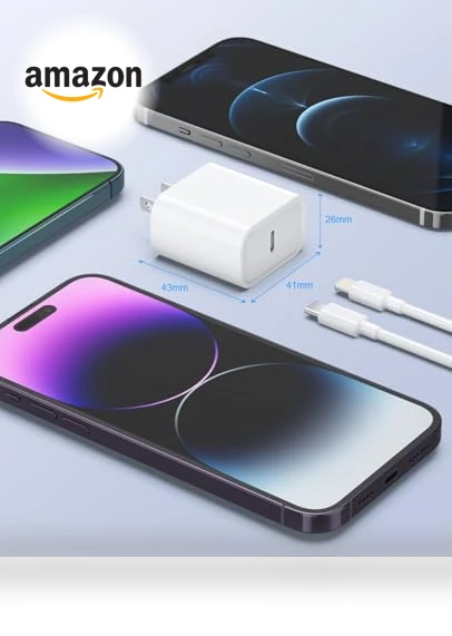 20W USB C Fast Charger with MFi Certified Lightning Cables — Lightning, QUZUDN