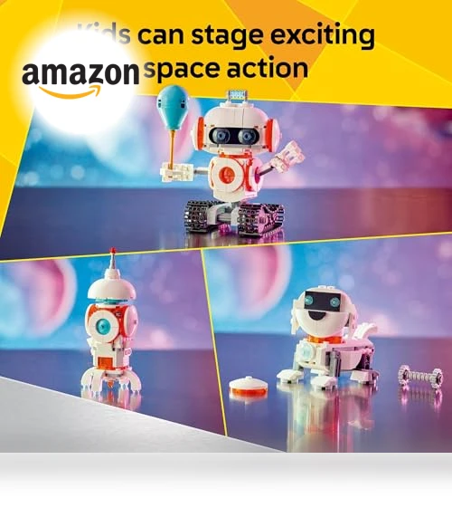 3 in 1 Space Robot Toy - Building Kit with Robot, Spaceship, or Robot Dog — Construction Kits, LEGO