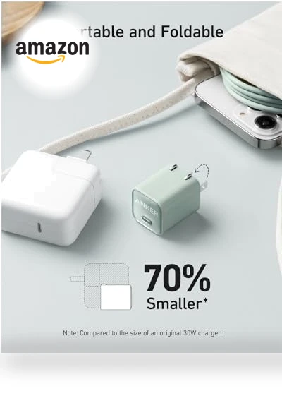 30W USB C GaN Fast Charger for iPhone, Galaxy, iPad, MacBook — Charging Solutions, Anker