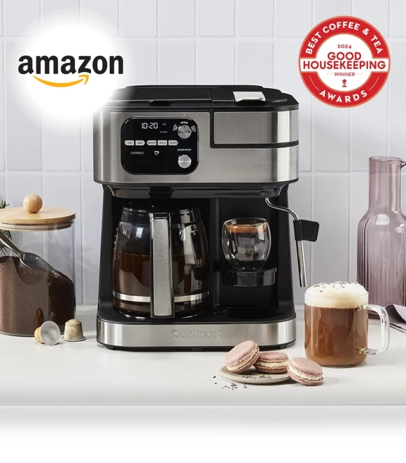 4-In-1 Coffee Machine, Single-Serve Coffee, Espresso & Nespresso Capsule Compatible, 12-Cup Carafe — Coffee & Espresso Combos, Cuisinart