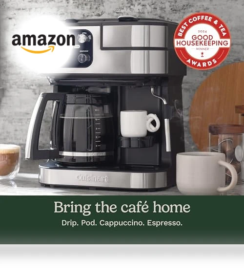 4-In-1 Coffee Machine, Single-Serve Coffee, Espresso & Nespresso Capsule Compatible, 12-Cup Carafe — Coffee & Espresso Combos, Cuisinart