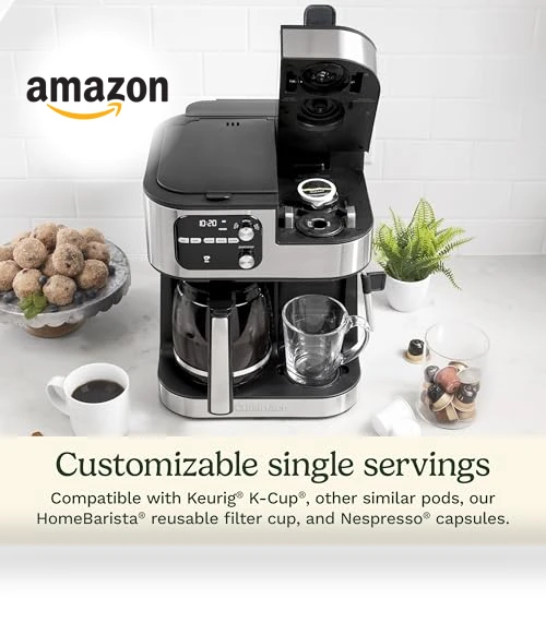 4-In-1 Coffee Machine, Single-Serve Coffee, Espresso & Nespresso Capsule Compatible, 12-Cup Carafe — Coffee & Espresso Combos, Cuisinart