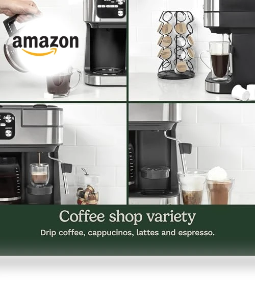 4-In-1 Coffee Machine, Single-Serve Coffee, Espresso & Nespresso Capsule Compatible, 12-Cup Carafe — Coffee & Espresso Combos, Cuisinart