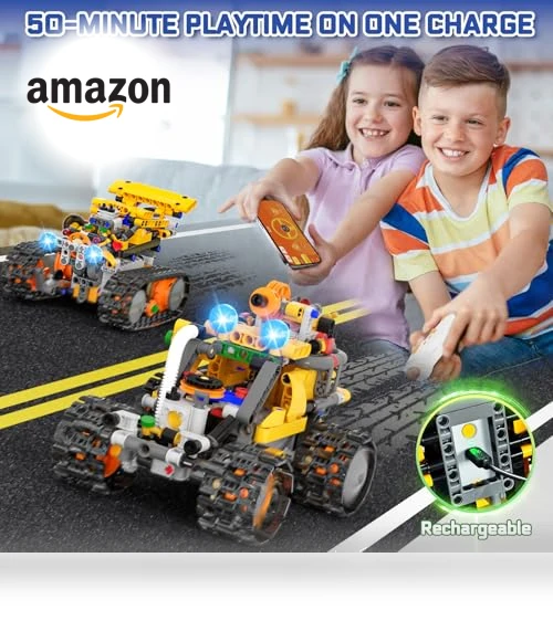 4-in-1 Remote & APP Controlled RC Wall Robotics Kit STEM Toys — Construction Kits, Demkia