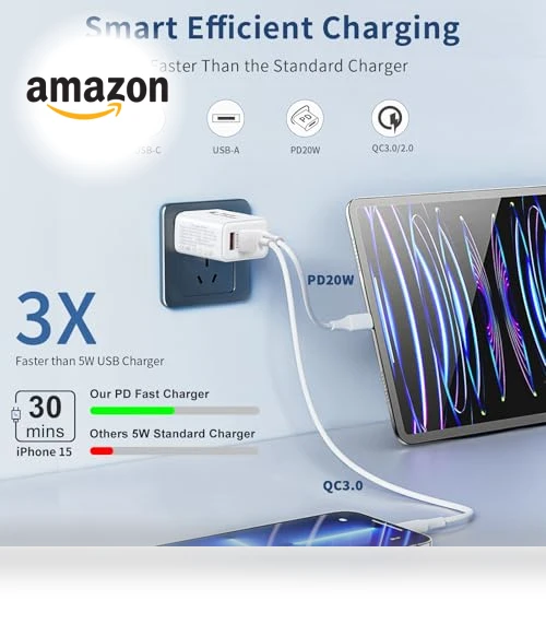 40W 4-Port USB C Fast Charger Block — Chargers, MateStar