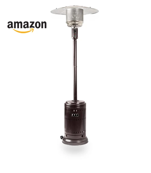 46,000 BTU Outdoor Propane Patio Heater with Wheels — Heater Covers, Amazon Basics