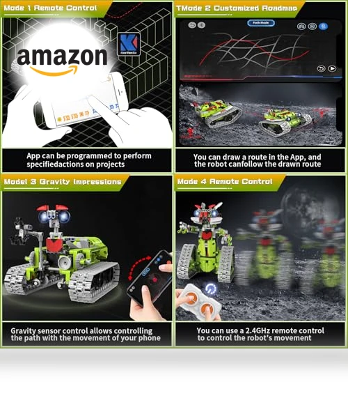 5 in 1 STEM Robot Building Kit with APP & Remote Control — Construction Kits, VOPOGLNE