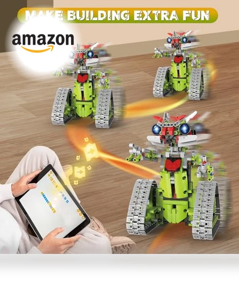 5 in 1 STEM Robot Building Kit with APP & Remote Control — Construction Kits, VOPOGLNE