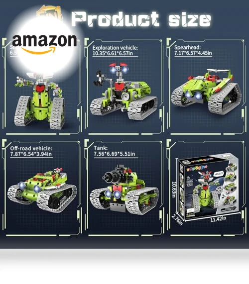 5 in 1 STEM Robot Building Kit with APP & Remote Control — Construction Kits, VOPOGLNE