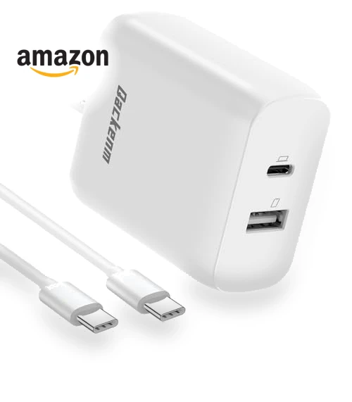 65W USB C Fast Charger with Cable for MacBook, iPhone, Galaxy — Charging Solutions, Qackenm