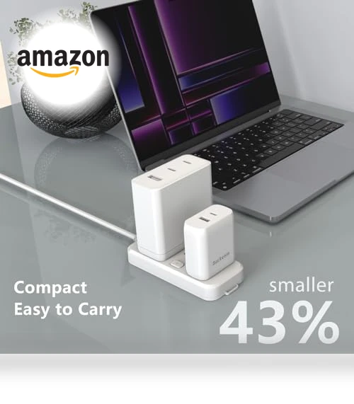 65W USB C Fast Charger with Cable for MacBook, iPhone, Galaxy — Charging Solutions, Qackenm