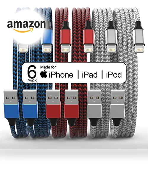 6Pack Fast Charging Lightning Cable for iPhone — Lightning, MUXA