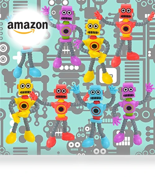 Bendable Robot Figures, Set of 12 Flexible Men — Stress Relievers, ArtCreativity