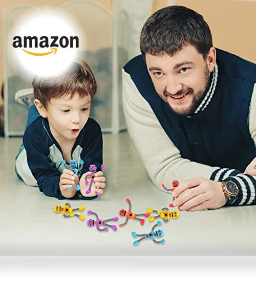 Bendable Robot Figures, Set of 12 Flexible Men — Stress Relievers, ArtCreativity