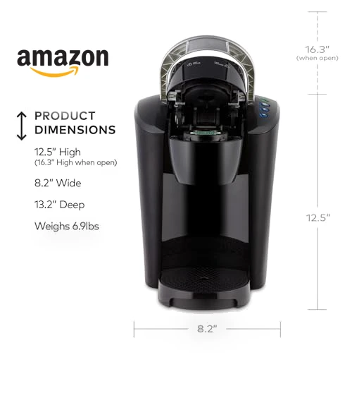 Compact Single-Serve K-Cup Pod Coffee Maker with 3 Brew Sizes — Single-Cup Coffee Makers, Keurig