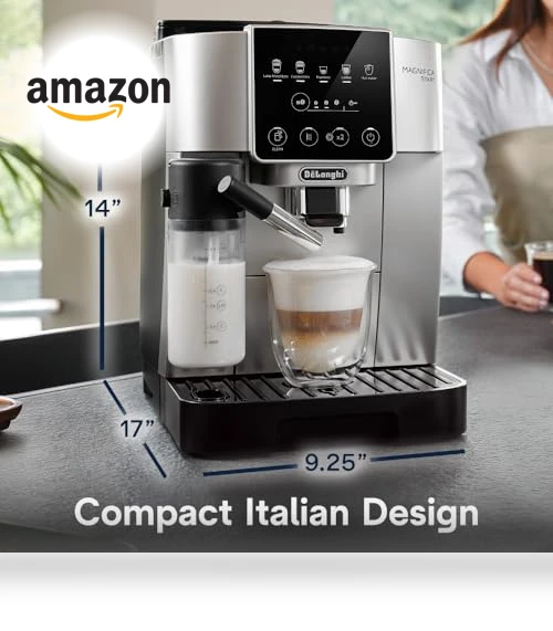 Espresso & Coffee Machine with Automatic Milk Frother — Coffee & Espresso Combos, De'Longhi