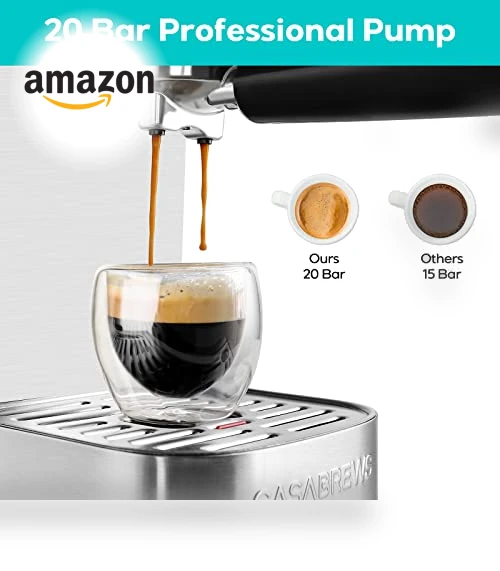 Essential Espresso Machine 20 Bar with Steam Frother — Coffee & Espresso Combos, CASABREWS