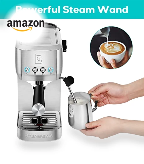 Essential Espresso Machine 20 Bar with Steam Frother — Coffee & Espresso Combos, CASABREWS