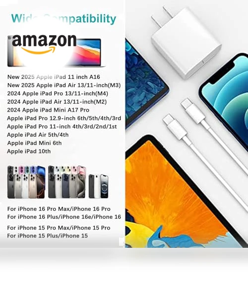 Fast Charging USB C Wall Charger with Cable for iPad Pro, Air, Mini — Charging Solutions, Shenzhen Liuri Technology Co.,Ltd.