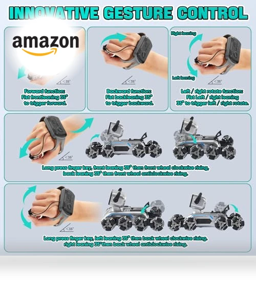 Gesture Sensing Remote Control Robot Dog Toy for Kids — Interactive Figures & Robots, Wurycia