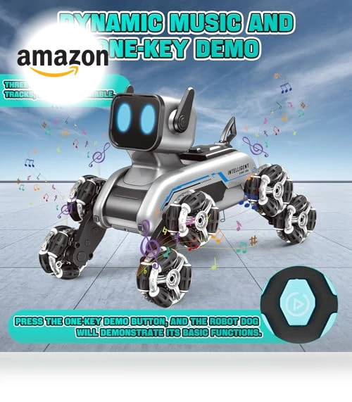 Gesture Sensing Remote Control Robot Dog Toy for Kids — Interactive Figures & Robots, Wurycia