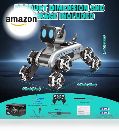 Gesture Sensing Remote Control Robot Dog Toy for Kids — Interactive Figures & Robots, Wurycia