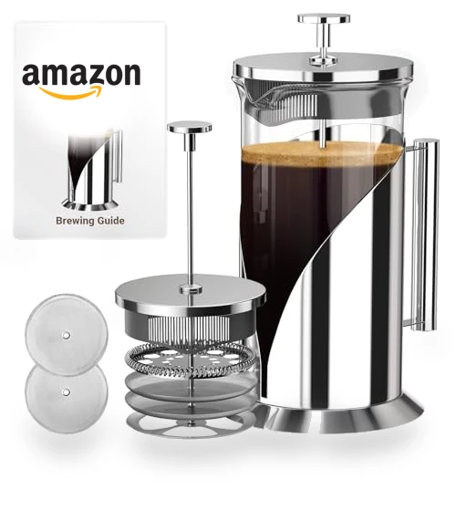 Gourmet Ground Coffee Set with French Press — Coffee & Tea, Cafe Du Chateau
