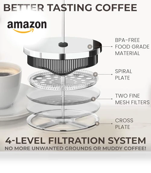 Gourmet Ground Coffee Set with French Press — Coffee & Tea, Cafe Du Chateau