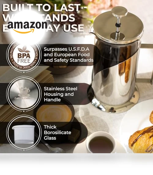 Gourmet Ground Coffee Set with French Press — Coffee & Tea, Cafe Du Chateau