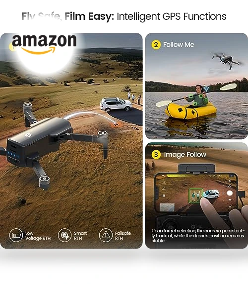 GPS Drone with 4K UHD Camera, Foldable FPV RC Quadcopter — Drones, Holy Stone
