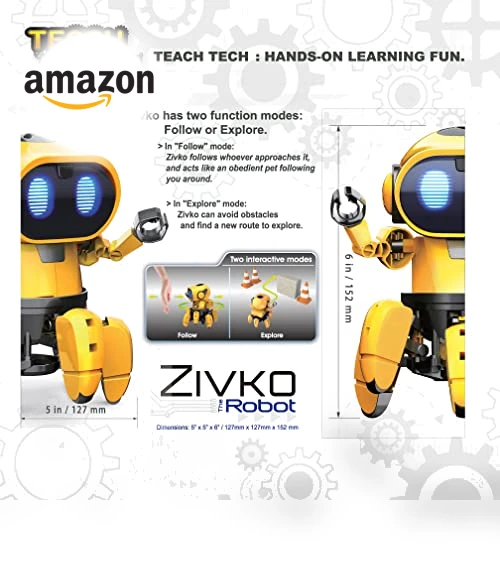 Interactive A/I Capable Robot with Infrared Sensor, STEM Learning Toys for Kids 10+ — Construction Kits, Elenco