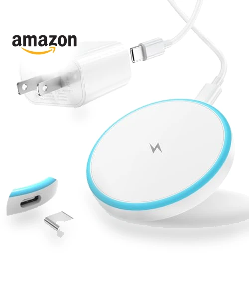 Magnetic Wireless Charger for iPhone and AirPods with 20W Power Adapter — Chargers, AIOXQNL&